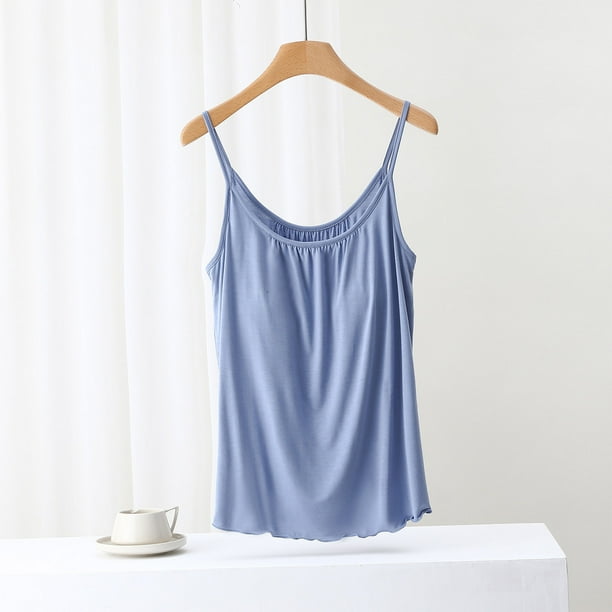 Blusa de pijama de manga corta para mujer, lisa, informal, a la moda, con cuello redondo, sin mangas, para dormir, pijamas para mujer