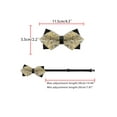 thumbnail image 3 of INSPIRE CHIC Men's Diamond Pre-tied Adjustable Neck Tie Fashion Bow Tie for Wedding Party Business Gold, 3 of 5