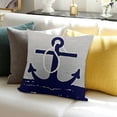 thumbnail image 3 of SHANXI Blue Navigation Theme Throw Pillow Cover Design Cushion Cover Ocean Striped Pillow Case 22x22in, 3 of 5