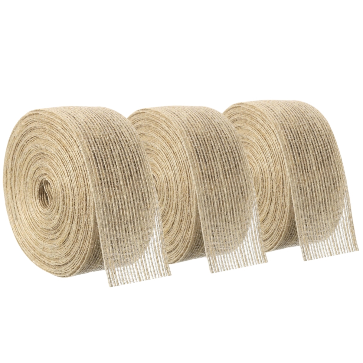 3 Rolls 32.8 Yard Natural Burlap Ribbons 1.5 inch Rustic Jute Ribbon 10 M Each Tan Ribbon Thin Twine Ribbon Ribbon for Crafts Christmas Bow Gift Wrapping Weddings