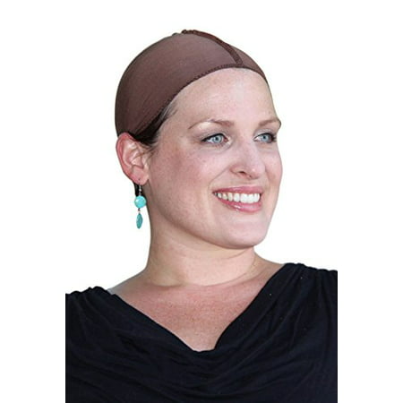 Hats, Scarves and More Bamboo Wig Cap and Soft Chemo Hat Liner For Hair Loss (Brown)