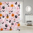 thumbnail image 2 of Manfei Boo Ghost Print Shower Curtain 72Wx72L,Halloween Bat Witch Bathroom Curtain, 2 of 5