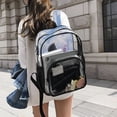 thumbnail image 6 of PVC Transparent Backpacks Clear Backpack for Travel and Outings Black Horse and Pink Unicorn, 6 of 7