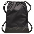 thumbnail image 4 of Nike Brasilia Training Gymsack, Drawstring Backpack with Zipper Pocket and Reinforced Bottom, Black/Black/White, 4 of 4
