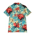 thumbnail image 5 of Womens Summer Outfits, Women Blouses, Trendy Women's Casual Holiday Coconut Tree Print Short Sleeve Blouse for Everyday Wear and Beach Outings, 5 of 5