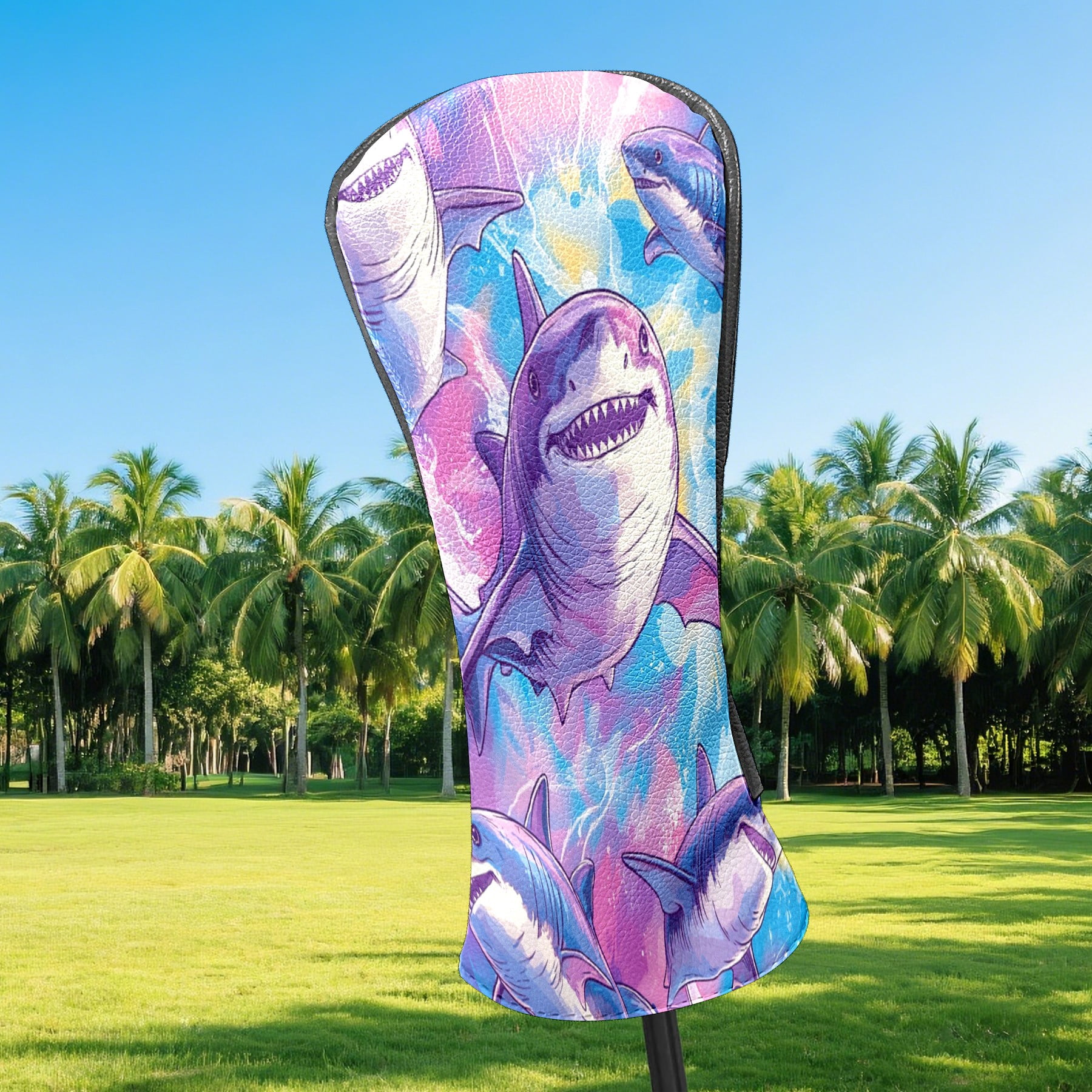 Golf Club Covers PU Leather Waterproof Head Covers for Fairway Woods Hybrids