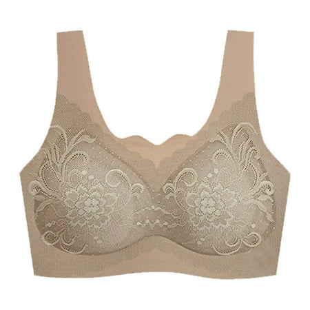 

Dadaria Sports Bras Women Top Bra Wire Free Underwears Base Vest Style Sports Lingerie Khaki L Women
