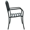 thumbnail image 2 of vidaXL Garden Bench Black 120 cm Steel, 2 of 5
