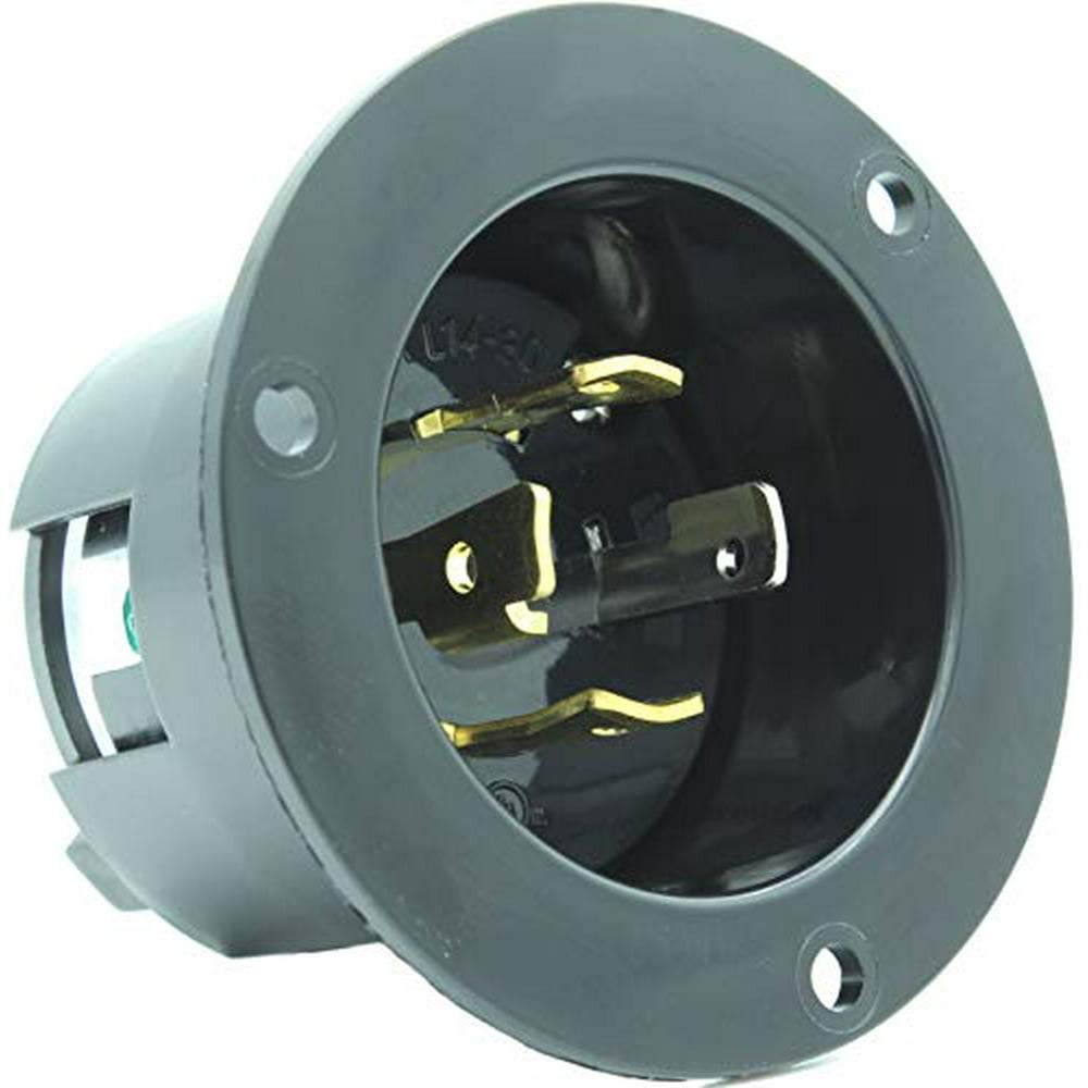 JourneymanPro 2715, NEMA L1430 Flanged Inlet Generator Plug, 30A 125/