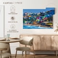 thumbnail image 5 of Elephant Stock Vibrant Seaside Town Wall Art - Horizontal Canvas Wall Art - Living Room Wall Decor - Beach Canvas - Blue And Beige Decor - 12" x 8", 5 of 8