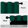 thumbnail image 5 of Yakamok 100% Blackout Thermal Insulated Curtains,Room Darkenning Curtains Soundproof Window Treatment Drapes for Living Room(42Wx63L,Dark Green, 2 Panels), 5 of 6