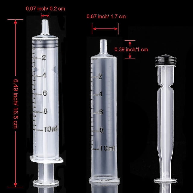 20 paquetes de jeringa de 10 ml con medición, no apta para laboratorios científicos, medición, ing -yogu