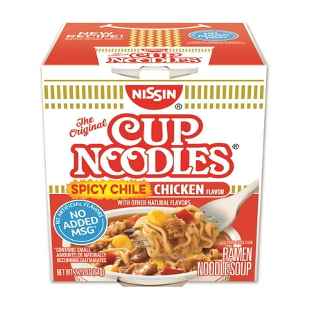 Nissin Cup Noodles, Spicy Chile Chicken, 2.25 Oz, 12