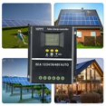 thumbnail image 2 of Controlador de carga solar MPPT/PWM de 80 A, 12 V/24 V/36 V/48 V, controlador automático, cargador de batería solar fotovoltaica con color negro, 2 of 5