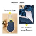 thumbnail image 2 of Harikaji Small Dog Tuxedo Suit with Bow, Dog Wedding Formal Suit with Leash Hole, Dog Festival Costume Coat Prince Gentleman Clothes for Small Medium DogsBlue M:Chest Girth 15.7",Weight 6-8LB, 2 of 7