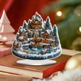 thumbnail image 5 of PEIBang Christmas Village House Tabletop Decoration,2D Acrylic House Desktop Decor Christmas Table Centerpiece for Home Office, 5 of 6