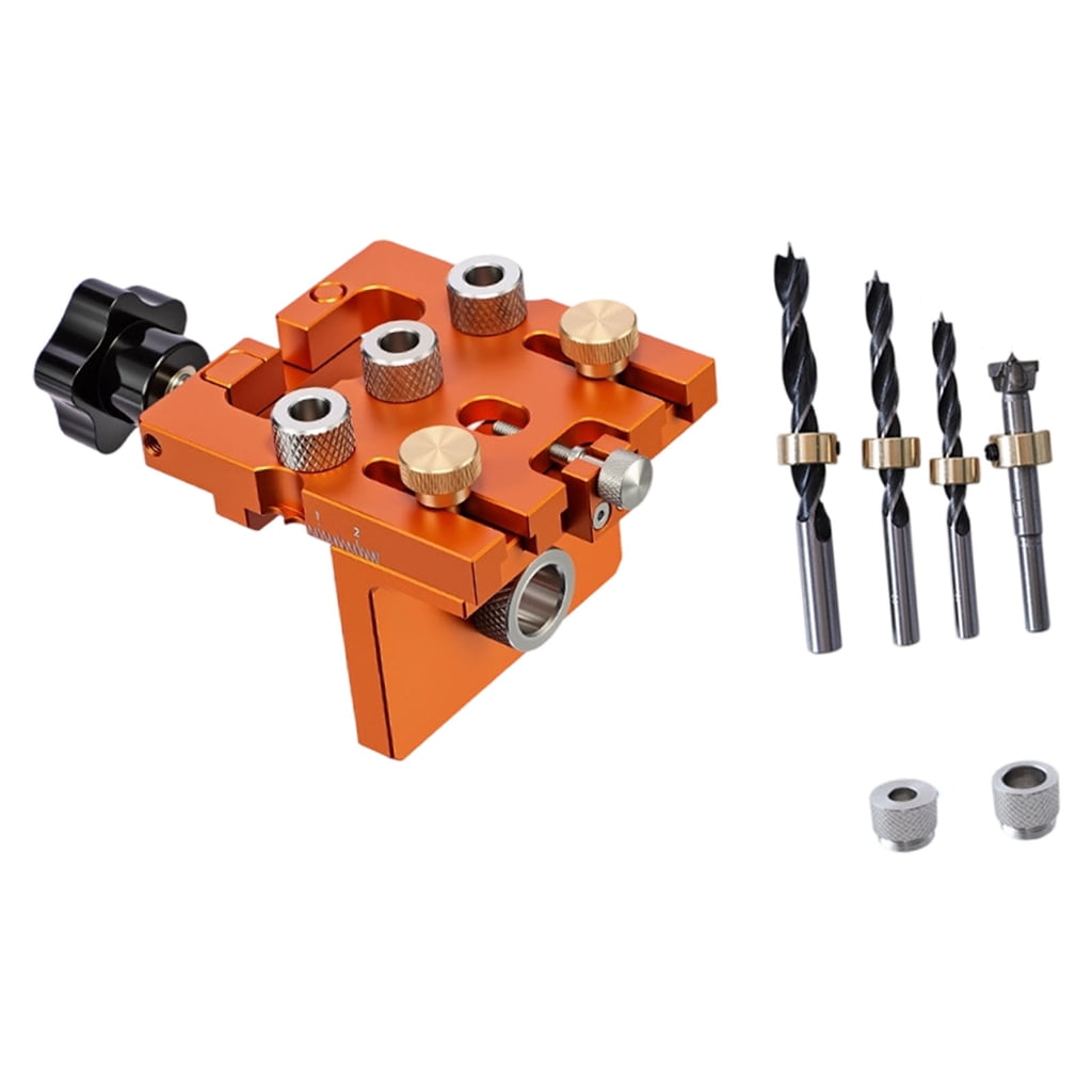 MultiFunctional Wood Drilling Positioning Jig Aluminum Hole Punching Locator for Precise User Friendly Woodworking Tasks
