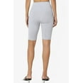 thumbnail image 3 of Women's Basic Stretch Cotton Span High Waist Above Knee Bermuda Short Leggings, 3 of 7