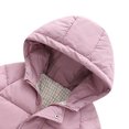 thumbnail image 5 of LFEOOST Jacket for Boys age 2-9 years Toddler Kids Little Girls Winter Solid Coats Windproof Outerwear Mediun Length Warm Purple 2-3 Years, 5 of 5