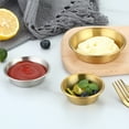 thumbnail image 2 of Billuyoard Juego de platos para servir condimentos de acero inoxidable pulido espejo, vajilla especial para comida, salsa de colza Cocina y Comedor 11cm (oro), 2 of 6
