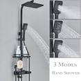 thumbnail image 4 of Black Exposed Shower System Thermostatic Rain Shower Faucet set with Hand Shower, 4 of 12