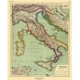 thumbnail image 2 of Kiepert 20x24 White Modern Wood Framed Museum Art Print Titled - Italy - Kiepert 1903, 2 of 4