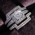 thumbnail image 2 of TechWave 3in1 Silver Rings Set Delicate Design Set Fashion Ring Light High Grade Ring Graduation Day Birthday Matching Rings for 4 Ring for Daughter Real Ring Womens Western Rings Filled Ring Mens, 2 of 9