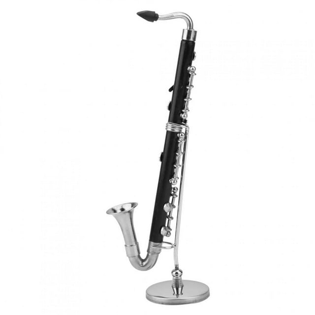 Mini Instruments de Musique Miniature Clarinette Basse Modèle de Cadeaux Musicaux Ornements de Décoration à la Maison Cadeau à Collectionner