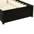 thumbnail image 5 of Tcbosik Twin size Platform Bed Wood Bed Frame with Trundle, Espresso, 5 of 9