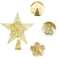 thumbnail image 3 of Gogcaro 1Pc Christmas Tree Topper Star Ornaments Glittering Golden Festival Display Lighted Clear Decor (Gold), 3 of 7