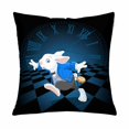 thumbnail image 1 of MKHERT Running White Rabbit Throw Pillowcase Pillow Cover Cushion Couver 18x18 inch, 1 of 2