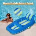thumbnail image 4 of Sloosh Inflatable Pool Float Lounger for Adults, Ease of mind Water Lounge,Pool Floaties and Recliner with headrest 63in x 36in, 4 of 7