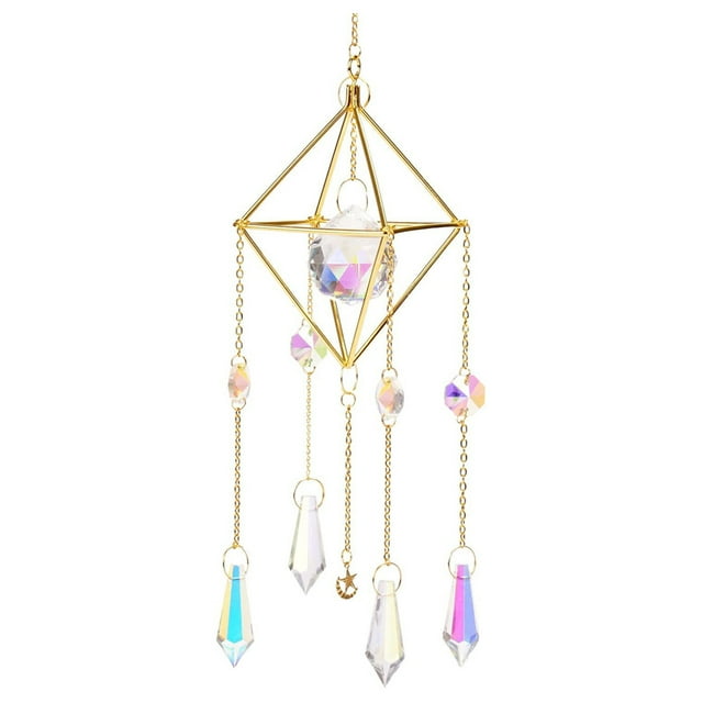 Bearachild Cristal Sun Catcher prisma colgante ventana árbol rama balcón jardín puerta aniversario decoración regalos decorativos Decoración del hogar Bearachild HA062266-00B