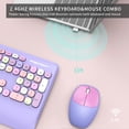 thumbnail image 4 of Keyboard Mouse Combo Typewriter Flexible Keys Office Full-Sized Keyboard, 2.4GHz Dropout-Free Connection and Optical Mouse for Windows,PC, Notebook, Laptop, LETTON V2030 (Blue), 4 of 8