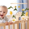 thumbnail image 6 of Bamboo Wood Baby Crib Mobile Bee Floral Nursery Hanging Wind Chime (yellow,green,white ), 6 of 8