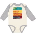 thumbnail image 3 of Inktastic Whitewater Rafting Eat Sleep Rafting Repeat Boys or Girls Long Sleeve Baby Bodysuit, 3 of 5