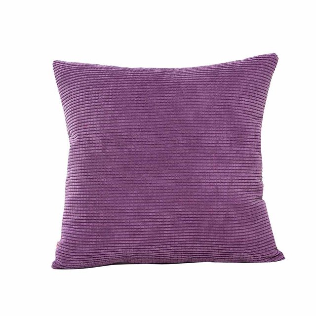 Ounissouiy Funda de almohada de abrazo de pana a rayas de moda, funda de almohada para habitación de cama o hogar, funda de cojín fresca Decoración del hogar púrpura 45*45cm