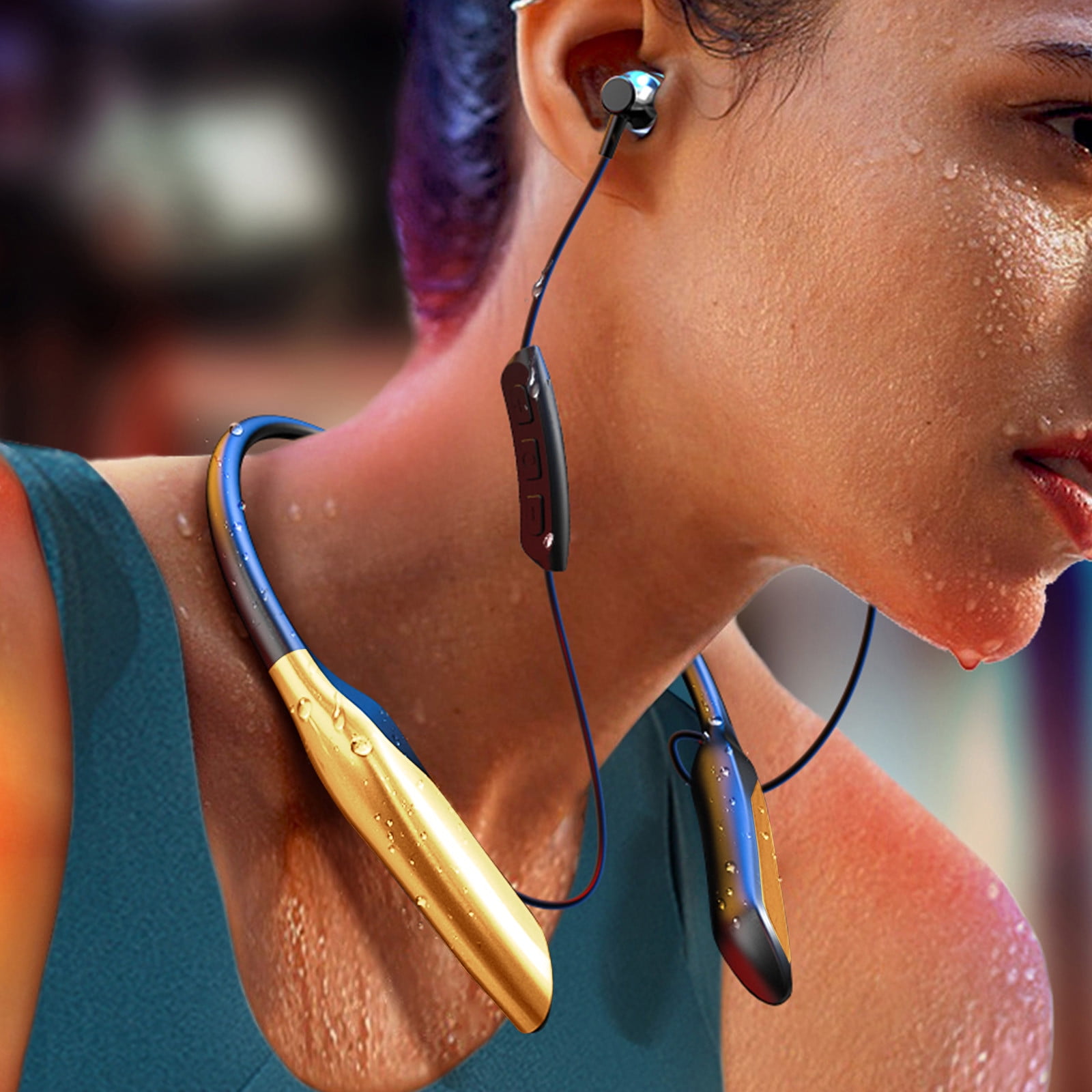 Solo Buds - Wireless Bluetooth Earbuds | 18 Hours of Battery Life | IOS & Android Compatibility | Built-in Microphone,Gold