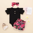 thumbnail image 3 of SPRING PARK 3Pcs/Set Baby Girls Printed Romper Ruffle Jumpsuit Birthday Party Outfit, 3 of 8