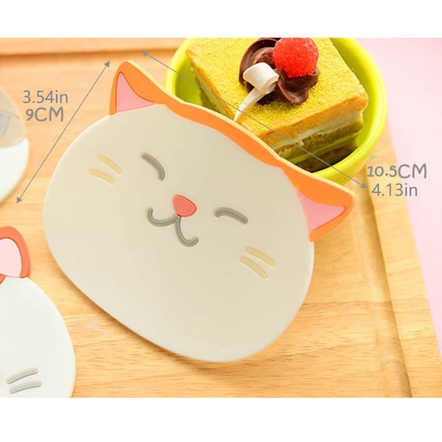 4 Pcs Coffee Spoon Cute Cat Stainless Steel Hanging Spoons Dessert Spoons Tea Coffee Scoops
