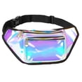 thumbnail image 1 of Riñonera Impermeable Azul Holográfico Manos Libres Grande para Hombres o Mujeres, 1 of 6