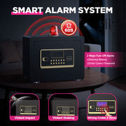 BESAFETY 1.5 Cuft Home Security Safe Box with Digital Keypad, Adjustable Shelf, Fireproof & Waterproof Bag