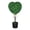 Green, variant on Boxwood Heart with Bow Topiary, Green and White, 30", Valentine's Day by Bfantian