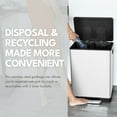 thumbnail image 3 of ToiletTree Products 16 Gal Stainless Steel 2 Compartment Trash Bin, 3 of 7