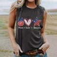 thumbnail image 4 of TDYHUAO Patriotic Tank Tops for Women - Peace Love America 4th of July Tops for Women - Casual Summer Tanks for July 4th, 4 of 4