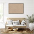 thumbnail image 3 of Kate and Laurel Framed Fabric Pinboard 38 x 26, Beige Lattice Pattern Printed Linen Classic Bulletin Board for Use as a Vision Board or Wall Organization, Florence Light Brown Frame, 3 of 8