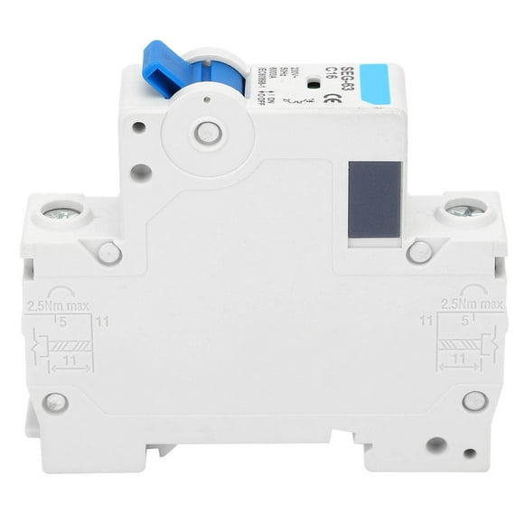 SEG-63 6KA Miniature Air Circuit Breaker, 230V 63A DIN Rail Mounted with Plug-in Connection, Handle-Operated Overcurrent Trip for Terminal Power Distribution Overload/Short Circuit Protection,