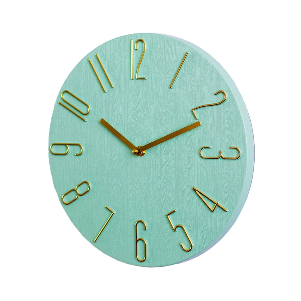 Modern Wall Clock, Battery Operated Silent NonTicking Decorative Boho Clock for Living Room