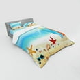 thumbnail image 3 of Ambesonne Summer Bedding Set 3 Pcs, Sand Beach Surfboard, Twin, Multicolor, 3 of 3