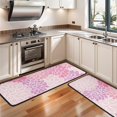 thumbnail image 3 of Kitchen Rugs Sets Of 2,Pink Floral and Petal Pattern Anti Fatigue Kitchen Mat Rugs Non Slip Washable,Decorative Kitchen Floor Mats for Kitchen,Sink,Laundry,17"x47"+17"x47", 3 of 5